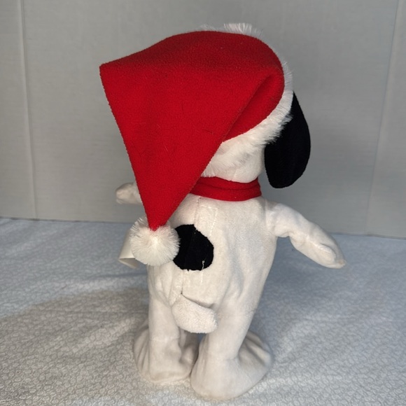 Peanuts Snoopy Holiday dancing Plush musical Red Scarf and Santa Hat - Picture 4 of 7
